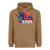 Toasted Coconut Red white rawr 4th of july Heavyweight Hoodie - CowGirlArtShop