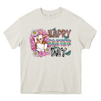 Cream happy easter day Heavy Core Tee - CowhideDigitalArt