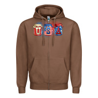 Chestnut usa mason jars Zipper Hoodie - Zillion Design Studio