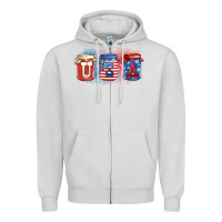Dove Grey usa mason jars Zipper Hoodie - Zillion Design Studio