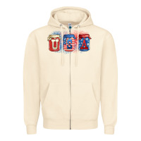 Sandshell usa mason jars Zipper Hoodie - Zillion Design Studio