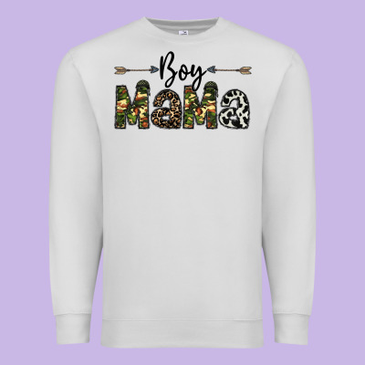 Boy Mama Premium Sweatshirt Designed By Cowhidedigitalart