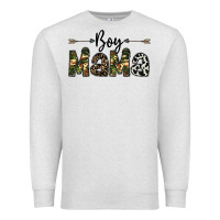 Oatmeal Heather boy mama Premium Sweatshirt - CowhideDigitalArt