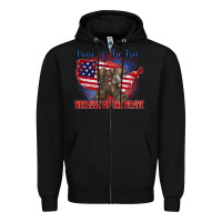 Black home of the free because of the brave Zipper Hoodie - Zillion Design Studio