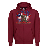 Burgundy home of the free because of the brave Zipper Hoodie - Zillion Design Studio