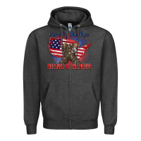 Charcoal Heather home of the free because of the brave Zipper Hoodie - Zillion Design Studio