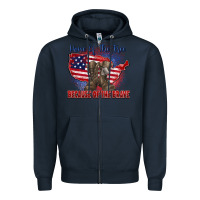 Navy home of the free because of the brave Zipper Hoodie - Zillion Design Studio