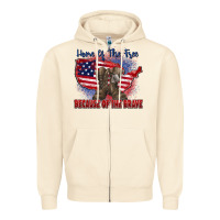 Sandshell home of the free because of the brave Zipper Hoodie - Zillion Design Studio