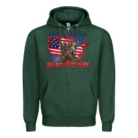 Sports Green home of the free because of the brave Zipper Hoodie - Zillion Design Studio