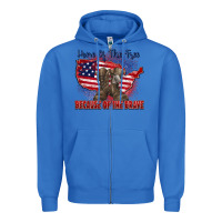 True Royal home of the free because of the brave Zipper Hoodie - Zillion Design Studio