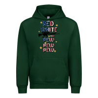 Forest Green red white and pew pew pew Urban Hoodie - MaliasSmallBusiness