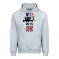 Heather Grey red white and pew pew pew Urban Hoodie - MaliasSmallBusiness