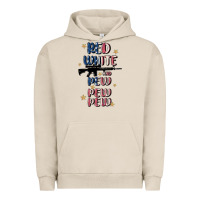 Pigment French Oak red white and pew pew pew Urban Hoodie - MaliasSmallBusiness