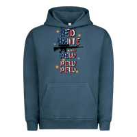 Pigment Midnight Navy red white and pew pew pew Urban Hoodie - MaliasSmallBusiness