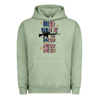 Pigment Oil Green red white and pew pew pew Urban Hoodie - MaliasSmallBusiness