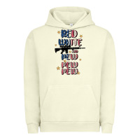Red White And Pew Pew Pew Urban Hoodie | Teevron