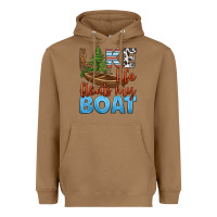 Toasted Coconut lake life floats my boat Heavyweight Hoodie - HRA Design Shop