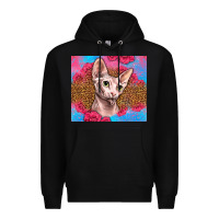Black Western Sphynx Cat Premium Hoodie - LillyAllenDesigns