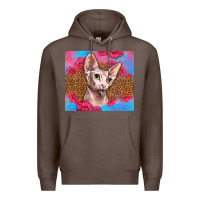 Coffee Western Sphynx Cat Premium Hoodie - LillyAllenDesigns