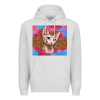 Dove Grey Western Sphynx Cat Premium Hoodie - LillyAllenDesigns