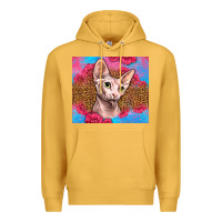 Mustard Western Sphynx Cat Premium Hoodie - LillyAllenDesigns
