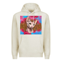 Oatmeal Heather Western Sphynx Cat Premium Hoodie - LillyAllenDesigns