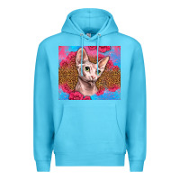 Ocean Blue Western Sphynx Cat Premium Hoodie - LillyAllenDesigns