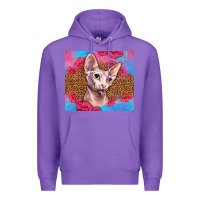 Purple Western Sphynx Cat Premium Hoodie - LillyAllenDesigns