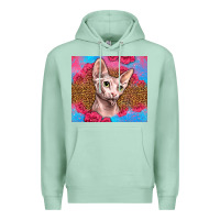 Seafoam Western Sphynx Cat Premium Hoodie - LillyAllenDesigns