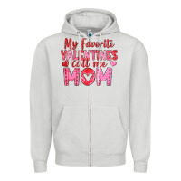 Dove Grey my favorite valentine call me mom Zipper Hoodie - texasbilliewilder
