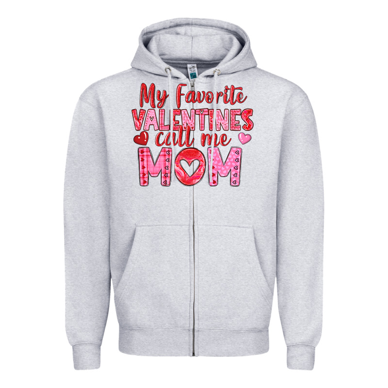 My Favorite Valentine Call Me Mom Zipper Hoodie by texasbilliewilder | Teevron