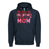Navy my favorite valentine call me mom Zipper Hoodie - texasbilliewilder