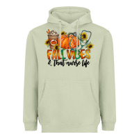 Matcha fall vibes and that nurse life Heavyweight Hoodie - CowhideDigitalArt