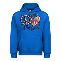 Cobalt peace love 'merica Urban Hoodie - MaliasSmallBusiness