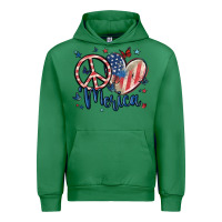 Emerald peace love 'merica Urban Hoodie - MaliasSmallBusiness