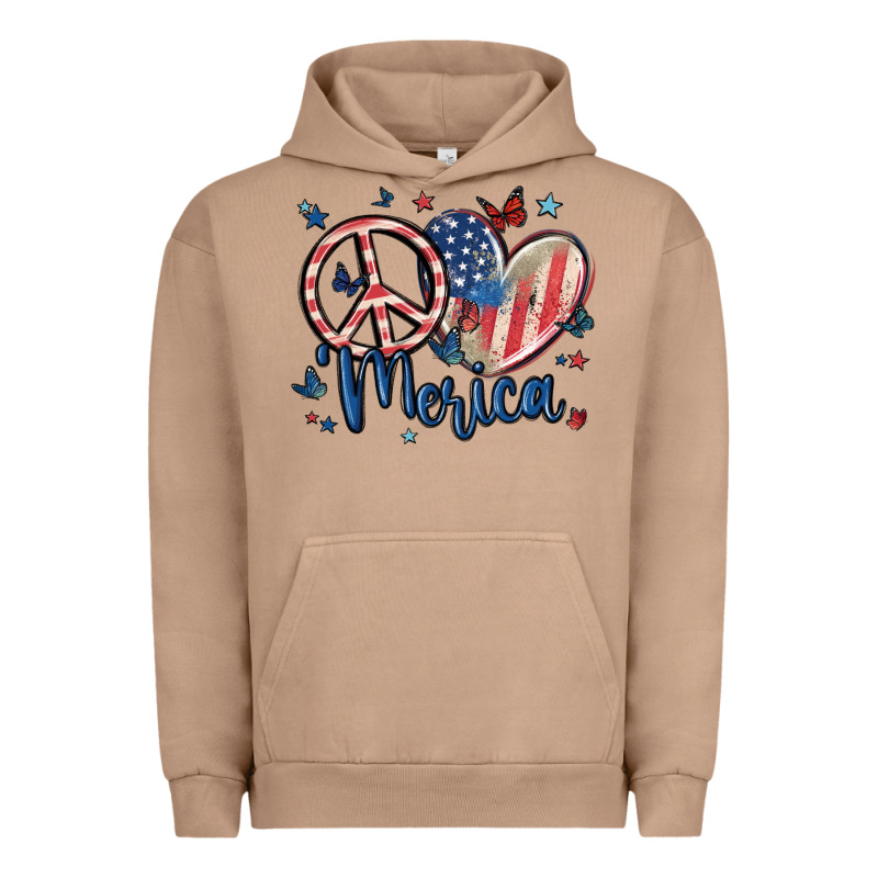 Peace Love 'merica Urban Hoodie by MaliasSmallBusiness | Teevron