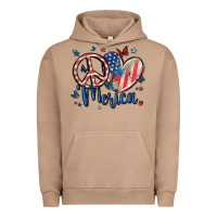 Pigment Burro peace love 'merica Urban Hoodie - MaliasSmallBusiness