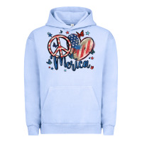 Pigment Grape Ice peace love 'merica Urban Hoodie - MaliasSmallBusiness