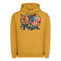 Pigment Peanut Butter peace love 'merica Urban Hoodie - MaliasSmallBusiness