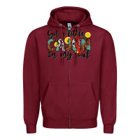 Burgundy got a little cajun in my soul Zipper Hoodie - texasbilliewilder
