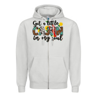 Dove Grey got a little cajun in my soul Zipper Hoodie - texasbilliewilder