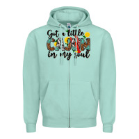 Seafoam got a little cajun in my soul Zipper Hoodie - texasbilliewilder