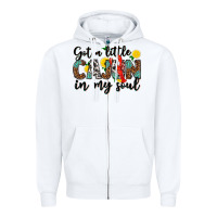 White got a little cajun in my soul Zipper Hoodie - texasbilliewilder