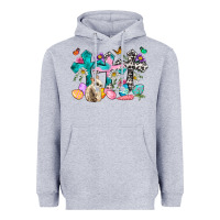 Heather Grey Western rabbit with Cross and flowers Heavyweight Hoodie - Neo Western
