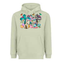 Matcha Western rabbit with Cross and flowers Heavyweight Hoodie - Neo Western