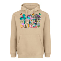 Mushroom Western rabbit with Cross and flowers Heavyweight Hoodie - Neo Western