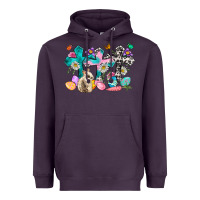 Plum Western rabbit with Cross and flowers Heavyweight Hoodie - Neo Western