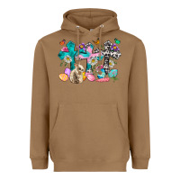 Toasted Coconut Western rabbit with Cross and flowers Heavyweight Hoodie - Neo Western