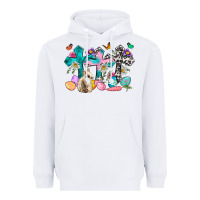 White Western rabbit with Cross and flowers Heavyweight Hoodie - Neo Western