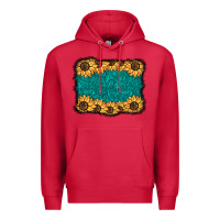 Cardinal sunflower background Premium Hoodie - BarkalooDesign